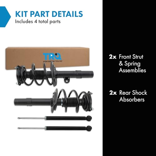 Image of TRQ Front and Rear Complete Strut Assembly & Shock Absorber Kit Complete Strut & Coil Spring Assembly Compatible with 2018-2022 Honda Accord EX EX-L LX
