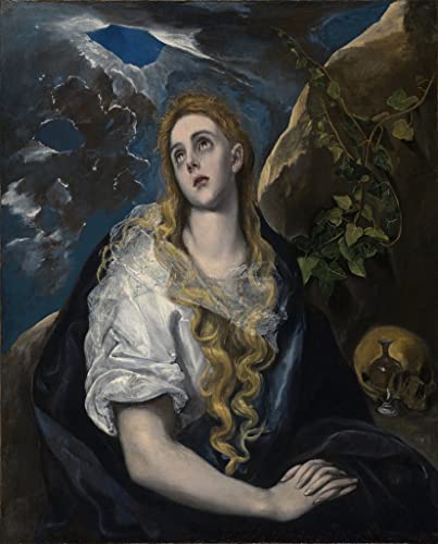 Toile la Madeleine pénitente par El Greco pour habiller un grand mur vide de salon