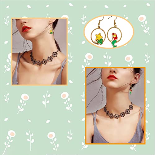 Cartoon Littl Mermaid Earrings Stud, Zinc Alloy Priness Tv Movies Earrings For Girls And Women #TOP4