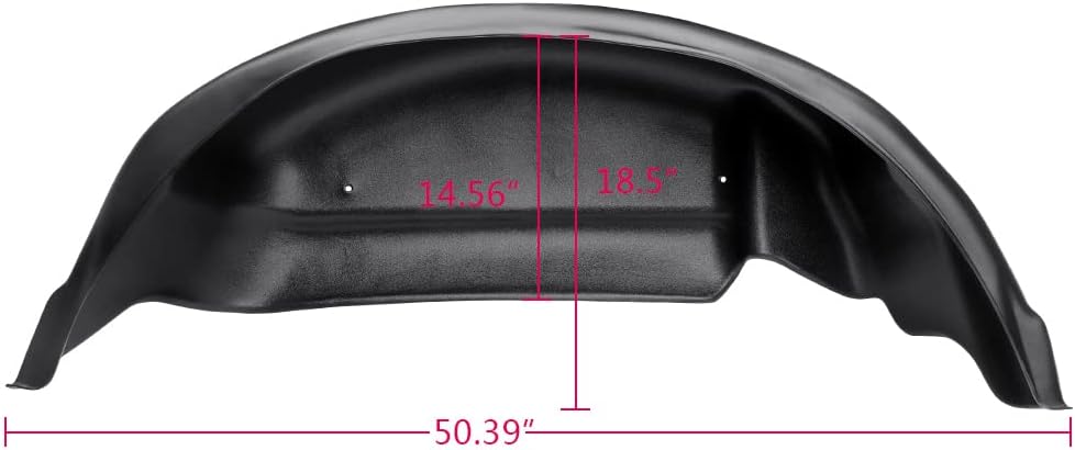One Pair Compatible for Ford F150 2015 2016 2017 2018 (Will Not Fit Raptor) Rear Wheel Well Liners Black Wheel Well Inner Fender Guards Part 79121