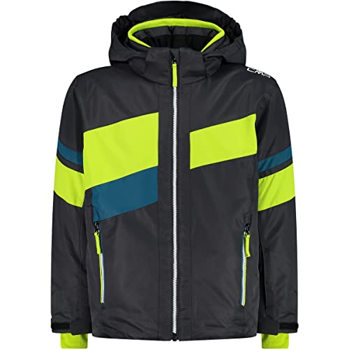 CMP - Kinder-Skijacke aus Twill mit abnehmbarer Kapuze, Anthrazit, 98