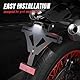 WingFly Motorrad Kennzeichenhalter, Motorrad Einstellbare Winkel Lizenz Kennzeichen Halter Halterung Kompatibel für YZF R1 R3 R6 R15 R25 MT 07 Z800 CB650R