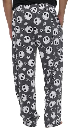 Image of Disney Mens Lounge Pants Pajama Bottoms Jack Skellington Mickey Mouse