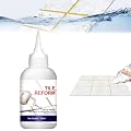 Waterproof Tile Gap Repair Filler, Home Waterproof Tile Gap Refill Agent, Grout Tiling Tile Reviver Repair, Ceramic Tile Repair Kit Filler, Tile Grout Repair Kit for Living Room Floor (150ml Gold)