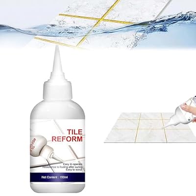 Waterproof Tile Gap Repair Filler, Home Waterproof Tile Gap Refill Agent, Grout Tiling Tile Reviver Repair, Ceramic Tile Repair Kit Filler, Tile Grout Repair Kit for Living Room Floor (150ml Gold)