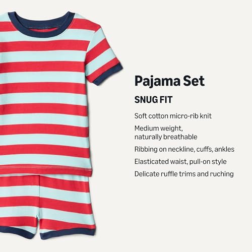 Image of Amazon Essentials Babies, Toddlers and Boys' Snug-Fit Cotton Pajama Set, Multipacks