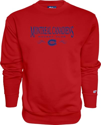 Blue 84 Montreal Canadiens NHL Officially Licensed Crewneck Sweatshirt Embroidery Hockey Club, Team Color, Large