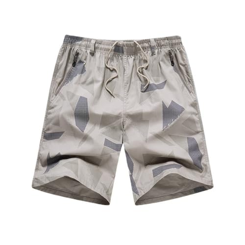 Short décontracté imprimé avec taille élastique 4XL confortable - 2