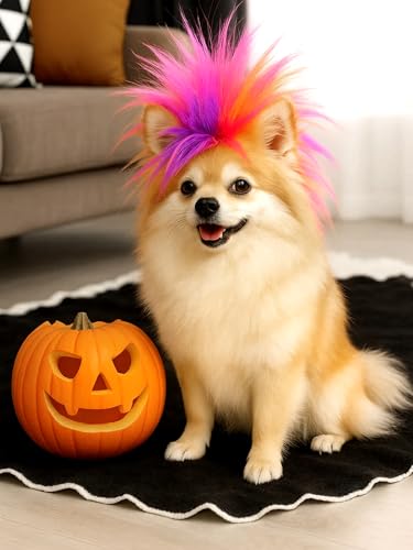 Swooflia Dog Cat Wig - Colorful Mohawk Pet Wigs for