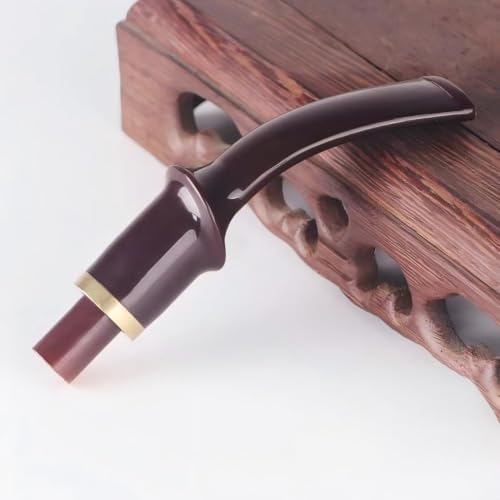 1pc of Replacement Mouthpieces for Pipes with Colored Mouthpieces and Decorative Rings (Dark Brown) image 5