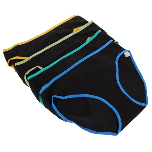 SAFIGLE 4 Piezas Bragas Menstruales Reutilizables Mujer Interior Transpirable de Cintura Alta y Menstruación y Actividades Diarias