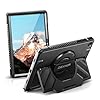 Dexnor Funda para Tab A9 Plus de 11 pulgadas, funda protectora resistente con correa de mano giratoria de 360° y soporte estable grande y protector de pantalla a prueba de golpes, cubierta de