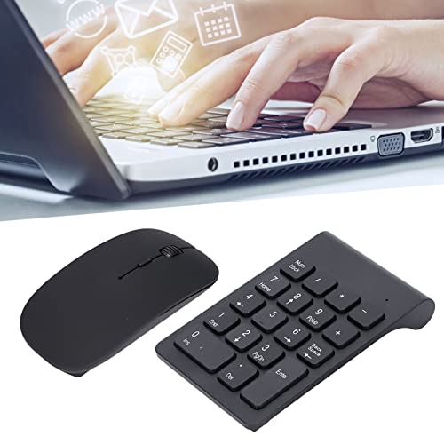 Restokki Number Pad, 2.4GHz Plug and Play Wireless 1200 DPI Number Pad Mouse Combo Home Office
