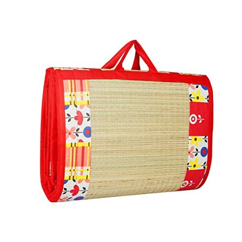 CRAFT OF INDIA Printed Asian Mat (Red, Bamboo, Standard Size)-image-25
