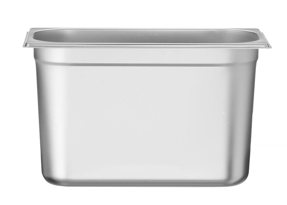 HENDI Contenitore Gastronorm GN 1/3, Budget Line, resistenza termica -40 °C a 250 °C, per forno e bagnomaria, 7,8L, 325x176x(H) 200mm, acciaio inox