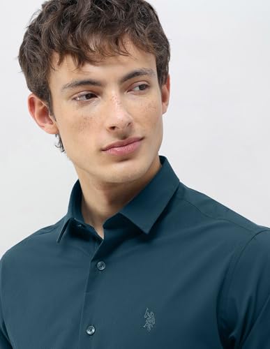 Image of U.S.Polo Association Men's Solid Regular Fit Shirt