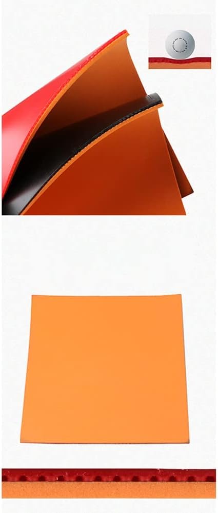 Lioaeust Table Tennis Rubber Protector, Table Tennis Rubber Hard Sponge for PING Pong Rubber Fast Attack for PINGpong Rubber Red/black