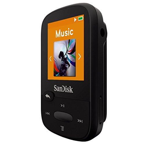 Image of SanDisk Clip Sport 4GB MP3 Player, Black With LCD Screen and MicroSDHC Card Slot- SDMX24-004G-G46K