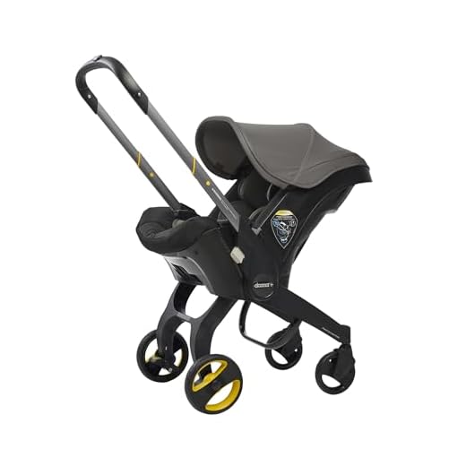 Doona Baby Car Seat & Travel Stroller Greyhound - Convertible Infant Car Seat, Carry Cot and Pram with 5 Point Safety Harness - Ergonomic Pushchair and Travel System - Latch Base Sold Separately*