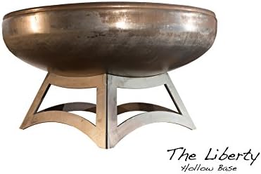 Liberty Fire Pit – Ohio Flame Wood Burning Outdoor Fire Pit - 24" Diameter with Hollow Base (Made in USA)