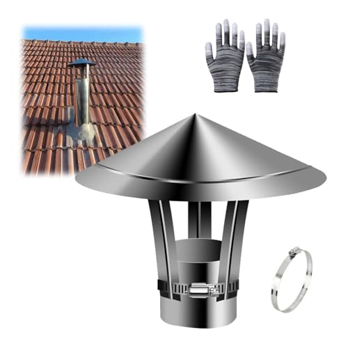 Chapeau de cheminée en inox pour sécuriser le poêle à bois en hiver