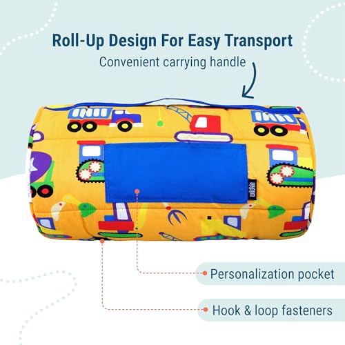 Image of Wildkin Kids Nap Mat with Pillow and Blanket, Preschool Rest Mat