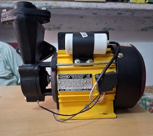 Image of Lakshmi 0.5 HP Centrifugal Water Pump for Clear Cold Water, Self Priming Motor, Yellow