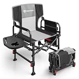 HIKEMOON Folding Camping Director Chairs, Oversized Heavy Duty Portable Chair with...