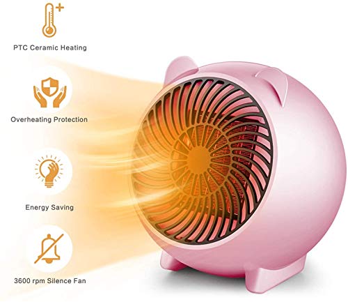 Mini Heater USB Keramik Heizlüfter for Heim Low Energy PTC-Heizelement Heizradiator Überhitzungsschutz for Home Office Schreibtisch