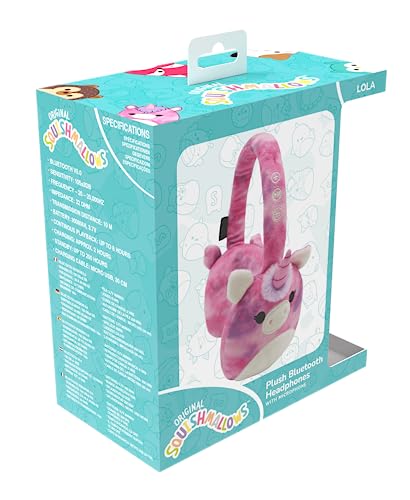 Squishmallows Lola The Unicorn Plush Bluetooth Headphones With Built-in Microphone To Make And Receive Calls. 10 Meter Bluetooth Range - Image 4