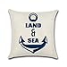 Fodere Decorative per Navi in Stile Mare Fodera per Cuscino da Marinaio in Cotone e Lino