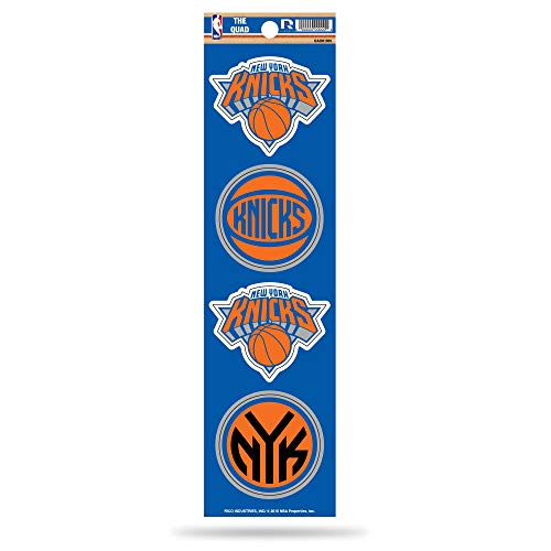 Rico Industries NBA Basketball New York Knicks Quad Decal 3 x 12 Quad Decal - (4) Decals