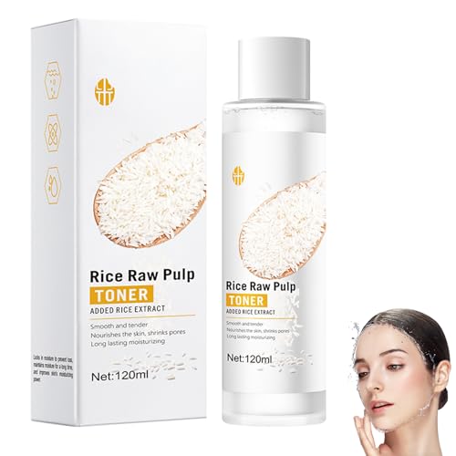 Sewinsling Lotion Tonique Visage, 120ml Lotion Tonique Visage Au Riz, Skincare Rice Toner, Apaisant Et Hydratant En Profondeur, Hydratation Intense