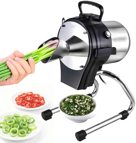 Electric Vegetable Chopper, Adjustable Green Onion Slicer, 6000 RPM, Precision Cutting Thickness 1-5mm, Ideal for Peppers, Onions & More - 220V Kitchen Gadget