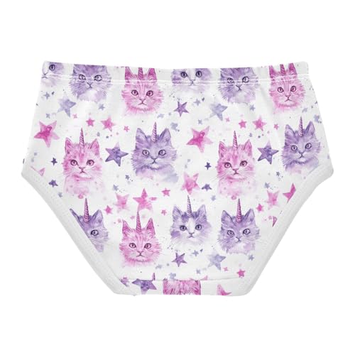 Girls Underwear Soft Cotton Unicorn Cat Star Kids Panties in Sizes 2/3t, 4t, 5t, 6 and 82