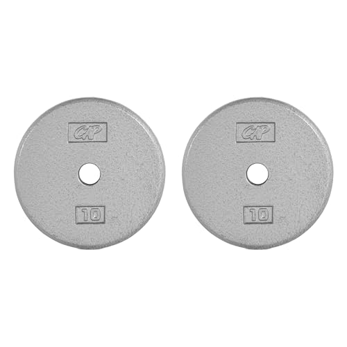 Image of CAP Barbell Standard 1-Inch Cast Iron Weight Plates - Singles & Sets | 1.25-50 lbs | Multiple Options
