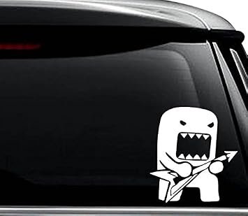 Domo Kun Monster Rockstar JDM Japanese Decal Sticker For Use On Laptop, Helmet, Car, Truck, Motorcycle, Windows, Bumper, Wall, and Decor Size- [6 inch] / [15 cm] Tall / Color- Matte Black