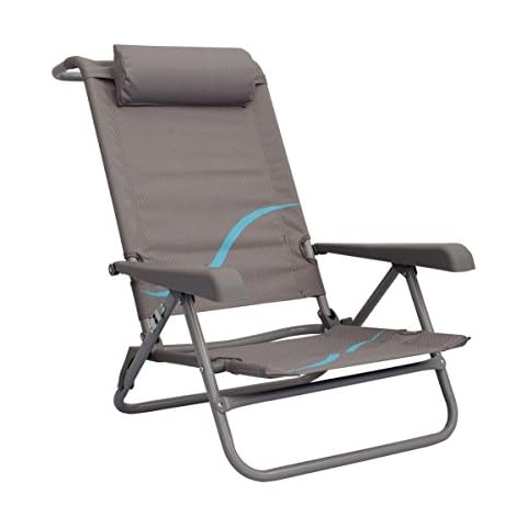 Silla de playa Meerweh XXL con respaldo ajustable y reposacabezas Cover