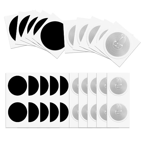 SANPOPO 100pcs NFC Tag, Black NFC 215 Tags Programmable NTAG215 Chip (25mm),Identification Badges