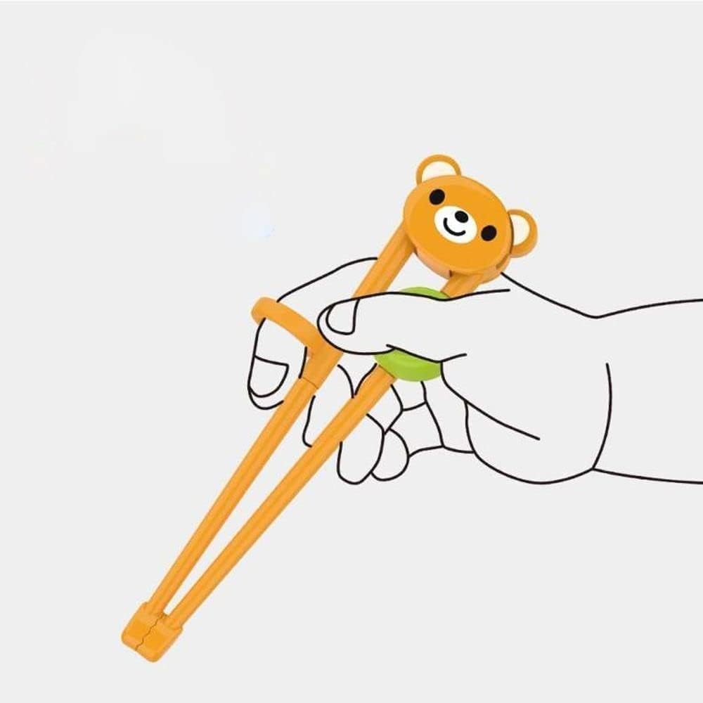 Black Panda Chopsticks Helper - Cute Reusable Training Tools For Kids Learning To Eat