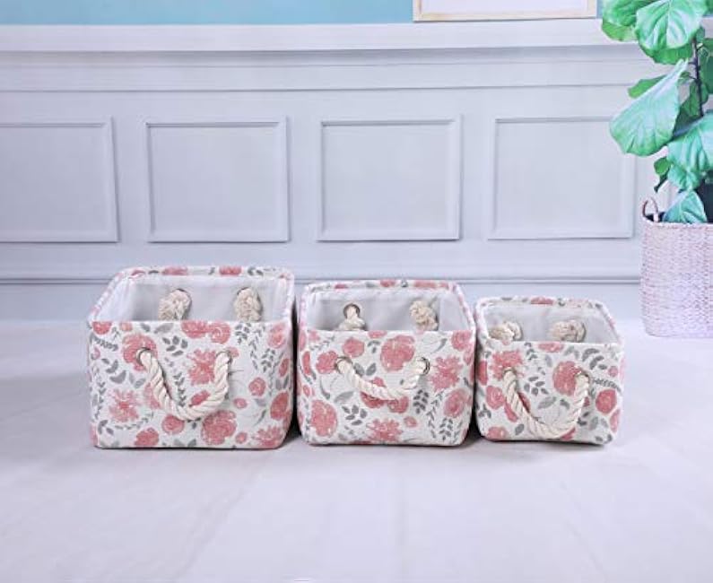 Rectangular Storage Basket Collapsible Organizer Bin Waterproof Toy Box for Organizing Home/Dorm/Kitchen/Pet/Office/Closet/Shelf/Gift Baskets