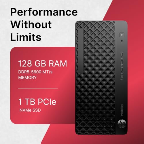 Image of HP ProDesk Business Desktop PC | Intel Core U7-265 Processor | 16GB DDR5 RAM | 1TB NVMe SSD | WiFi & Bluetooth | Free DOS | No ODD | 3 Years Warranty (D46U1AT)