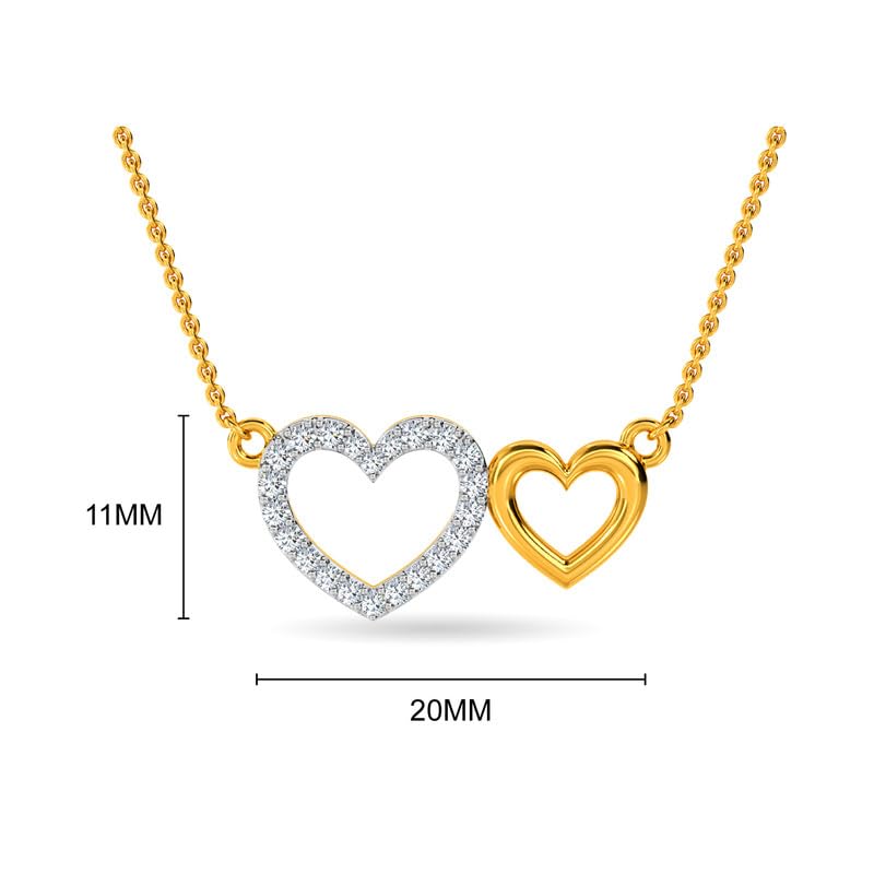 Image of KISNA JEWELS 18K BIS Hallmark Pure White Gold & SI Real Diamond Pendant for Women