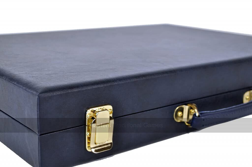 Classic Blue Champion Attaché 19-inch Backgammon Set