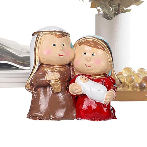Cena da manjedoura, Cenas de mesa de presépio | Estatueta de presépio de resina decoração de natal |