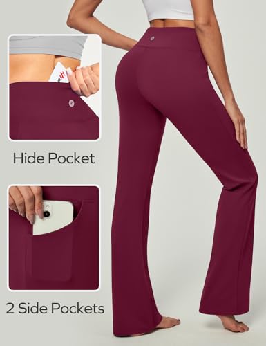 Image of Ewedoos Yoga Pants Women Flare Leggings for Women with Pocket Work Pants