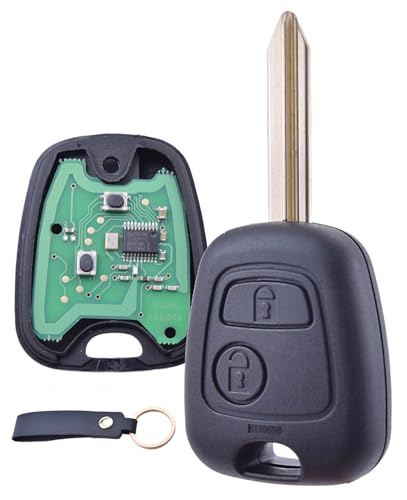 ANGOFIZ Clé Vierge ID46 Electronique à Programmer Compatible avec Citroen Berlingo Picasso Saxo Xsara Peugeot Partner Expert +Lame Vierge SX9 Vissée...