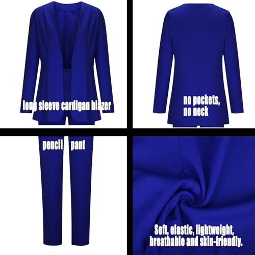 Womens Suits 2 Piece Set Business Casual Outfits Open Front Blazer and Pencil Pant Suits Set Classy Work Office Sets 6