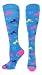 MadSportsStuff Wild Horses Over the Calf Socks (Multi-Neon, Small)