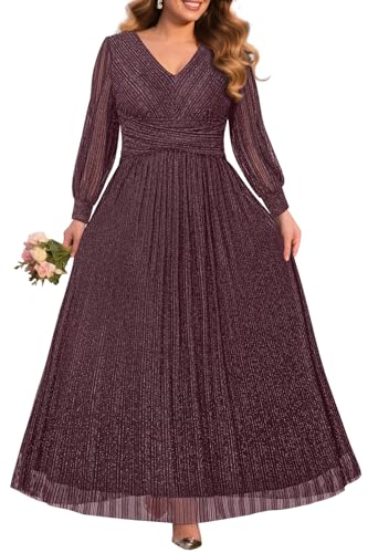 Image of Pinup Fashion Plus Size Formal Evening Glitter Prom Wedding Guest Dress | Silver thread straight knit, v-neck, empire waist, back zipper, a-line, maxi long, perfect for evening party, wedding guest